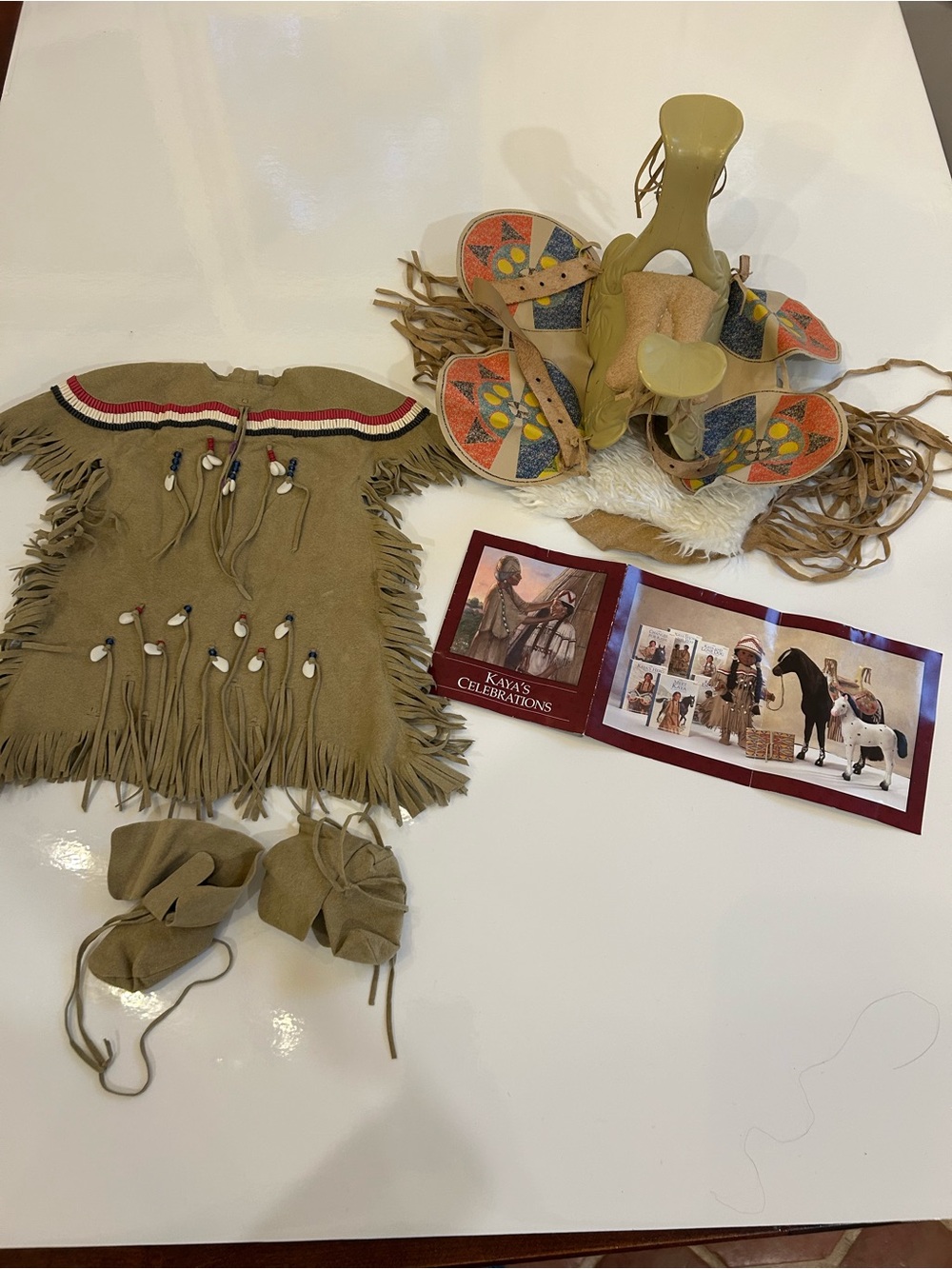 American Girl Kaya  dress and saddle with accessories